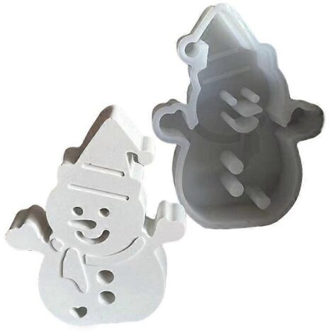 Moule silicone bonhomme de neige Noël pour résine époxy, moule résine neige décoratif, moule silicone Noël pour bijoux, artisanat DIY. (1/4)