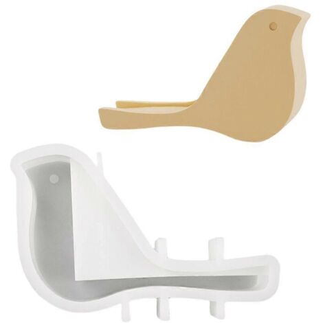 1. Moule silicone en forme d'oiseau pour ciment, résine époxy et bricolage créatif – outil de moulage flexible et réutilisable. (1/4)