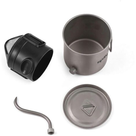 Voici une proposition de titre produit optimisé en français (moins de 190 caractères) :
Bouilloire à col de cygne 400 ml en titane, avec couvercle et filtre à café, poignée pliable, idéale pour café (1/4)