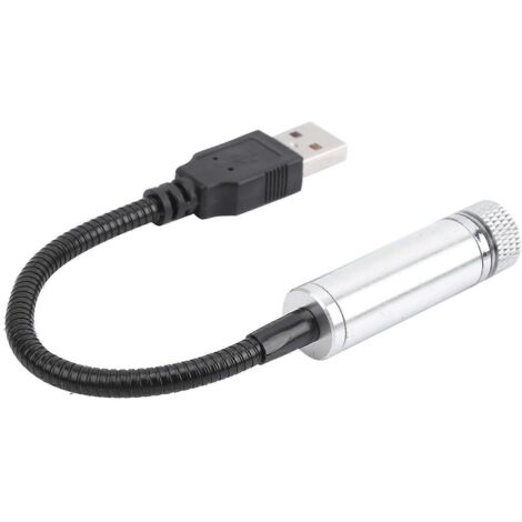 Plaque lumineuse étoilée plafond intérieur USB ajustable, projecteur d'ambiance romantique décoratif pour voiture, argenté (1/4)