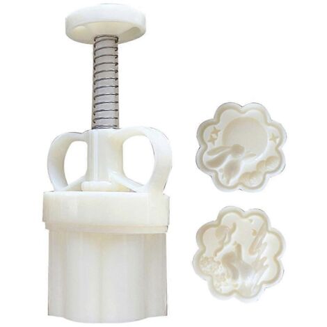 Moule à gâteaux de lune en plastique, tampon à biscuits pratique, fournitures de pâtisserie pour la cuisine, moule à pâtisserie réutilisable, outil de façonnage de mooncakes. (1/4)