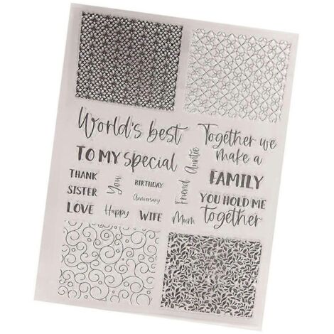 Tampon silicone décoratif pour fond de carte, scrapbooking et journal créatif – motif floral, estampes faciles à utiliser. (1/4)