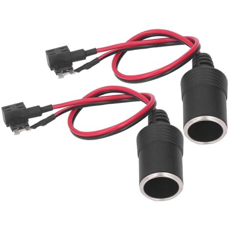 Voici une proposition de titre produit en français (caractères : 179) :
Connecteur allume-cigare femelle DC 12-24V 8A 30cm – Prise 12V pour voiture, moteur, camping-car – Lot de 2 prises allume-cigar (1/4)