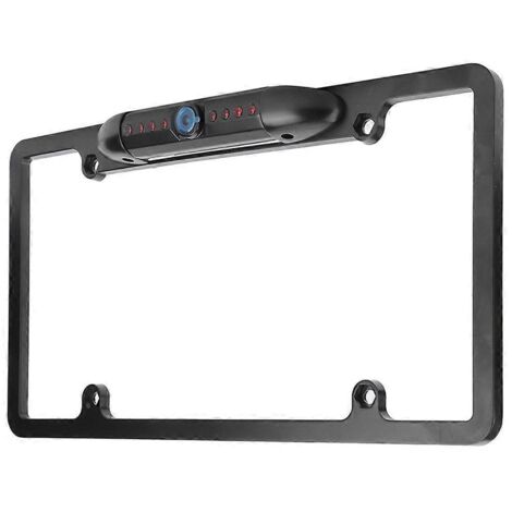 Caméra de recul pour plaque d'immatriculation américaine, angle de vision 170°, vision nocturne, étanche, 8 LED, aide au stationnement. (1/4)