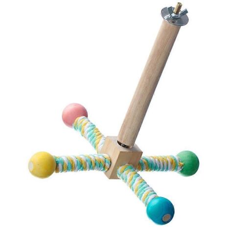 Voici une proposition de titre en français (moins de 190 caractères) :
Perchoir pour perroquet avec roue d'activité, jouet pour cage à oiseaux, accessoire de jeu pour volière, support de repos pour o (1/4)