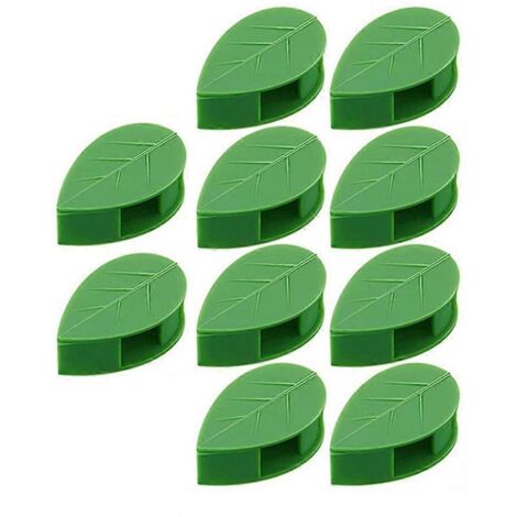 10pcs clips feuille forme fixation plantes antirouille résistant corrosion balcon jardin extérieur (1/4)