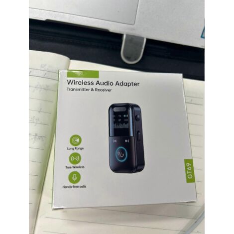 GT69 Adaptateur Audio Bluetooth 2-en-1 Récepteur + Émetteur Sans Fil, Prise en Charge Lecture TF Carte, Compatible Haut-parleurs & Casques (1/4)