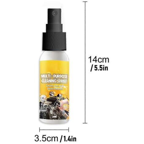 Nettoyant multi-usage anti-taches grasses et rouille, spray nettoyant pour intérieur voiture et maison, dégraissant puissant, entretien facile et rapide.