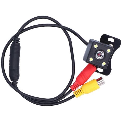 Caméra de recul arrière 140° extérieure 4 LED HD vision nocturne montée sur plaque d'immatriculation universelle pour 12V (1/4)
