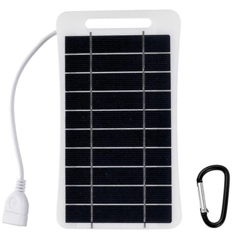 Panneau Solaire 5V 2W USB, Cellule Solaire Monocristallin DIY, Étanche Portable pour Camping Extérieur (1/4)
