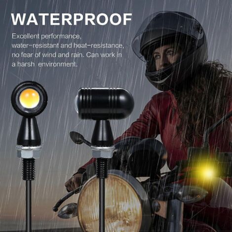 Voici une proposition de titre produit en français, respectant la limite de 190 caractères :
Clignotants LED Mini Vintage pour Moto - Feux de Signalisation Rétro, Indicateurs de Direction Moto, Ambre (1/4)