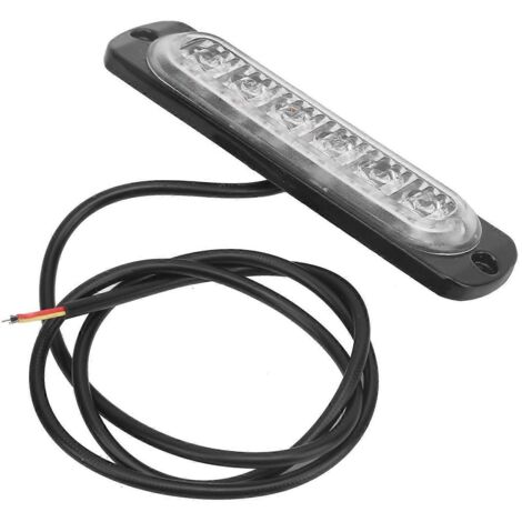 Phare Stroboscopique d'Urgence Feu Clignotant d'Avertissement 12V 6LED Jaune pour Camion Voiture Moto (1/4)