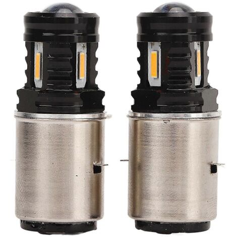 1 Paire d'ampoules LED moto 120W 12-24V DC, phare ultra lumineux universel pour ATV, quad, motocyclette, éclairage puissant haute luminosité. (1/4)