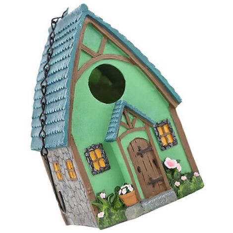 Nid suspendu décoratif pour oiseaux sauvages, petite maison d’élevage extérieur, abri pour oiseaux à accrocher en jardin. (1/4)