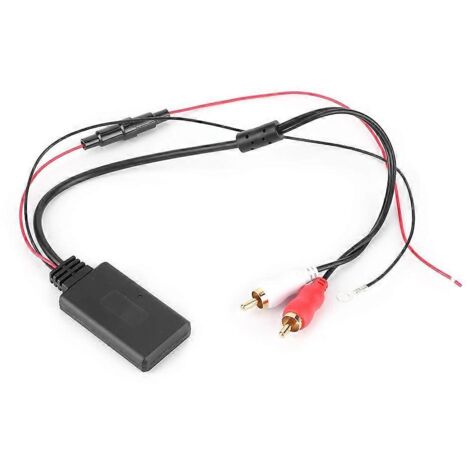Adaptateur Bluetooth AUX universel, module récepteur 2 RCA entrée audio pour autoradio, kit main-libre voiture, streaming sans fil. (1/4)