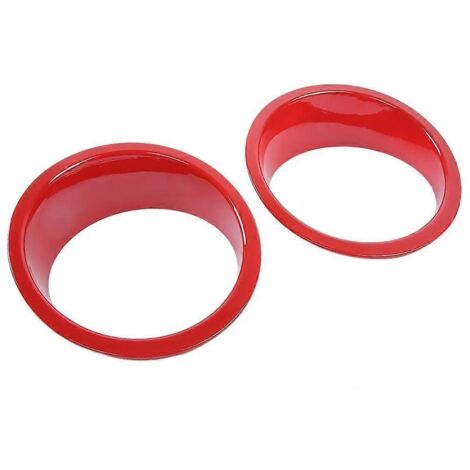2Pcs Pare-chocs Avant Phares Garniture Couvre Feux Compatible Jeep Wrangler 2007-2017 Rouge (1/4)
