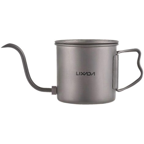 Voici une proposition de titre produit en français, optimisée pour le SEO et respectant la limite de 190 caractères :
Bouilloire à col de cygne 400 ml en titane, avec couvercle et filtre à café, poig (1/4)