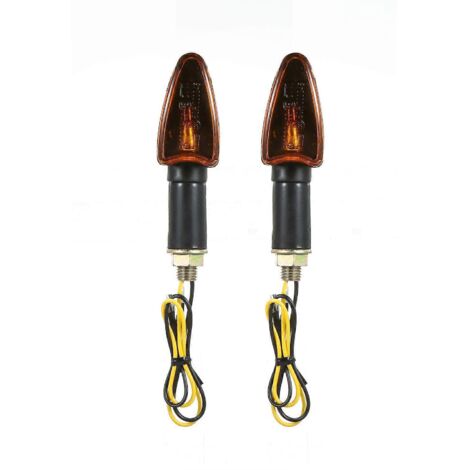 4pcs Ampoules Motos 12V Ambrées Clignotants Avant & Arrière Feux Indicateurs pour Moto (1/4)