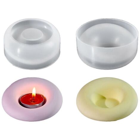 Moule en silicone réutilisable pour bougie, moule à chandelle artisanal, fabrication de bougies DIY, moulage facile, forme de bougeoir souple et durable. (1/4)