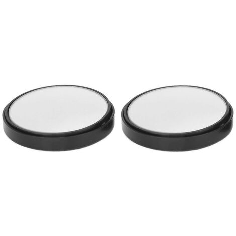 2 Miroirs d'angle mort pour rétroviseur arrière de voiture, 360°, grand angle, réglables, rotatifs, noirs, lot de 2 pièces. (1/4)