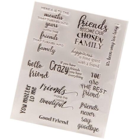 Bénédiction Mots Tampon Silicone Transparent Fond Décoratif Tampon Silicone Clair (1/4)