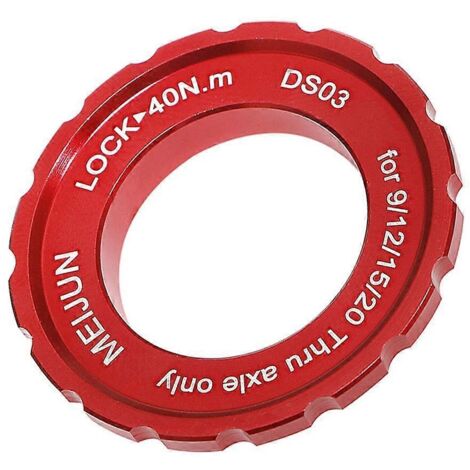 1. MEIJUN Verrouillage central de vélo, couvercle de disque en aluminium, bague de verrouillage pour VTT 9/12/15/20 mm. (1/4)