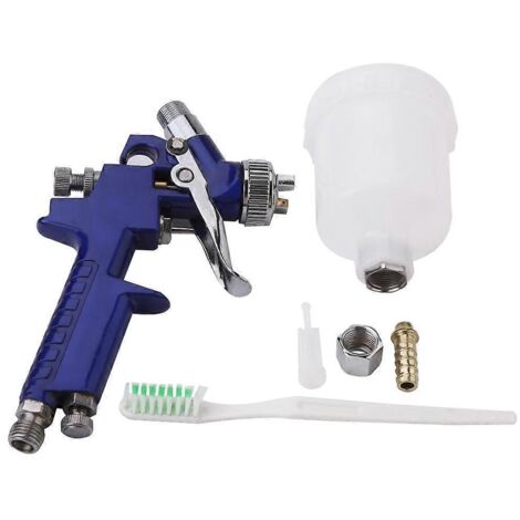 1.0mm Buse 100CC Mini Pistolet à Peinture HVLP à Alimentation par Gravité, Kit de Pulvérisation pour Voiture (1/4)