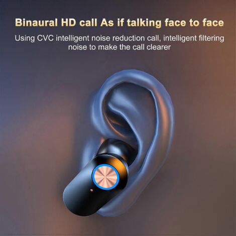 YD08 Casque Sans Fil Bluetooth 5.3 Rechargeable pour Téléphone, Écran LED HD, Oreillette Hi-Fi, Autonomie Longue, Compatible Smartphone, Écouteurs Numériques (1/4)