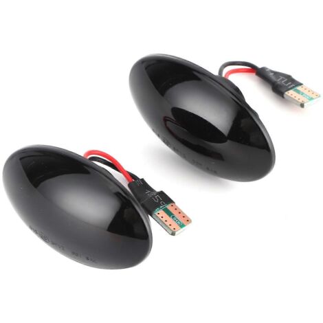 2PCS Feux latéraux LED fumés, clignotants indicateurs compatibles Ford Fiesta MK5, accessoires tuning voiture.