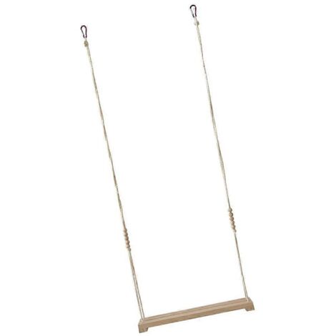 Balançoire en bois massif pour oiseaux, perchoir pour poules, perroquets et perruches, jouet suspendu robuste pour cage, ludique et naturel. (1/4)