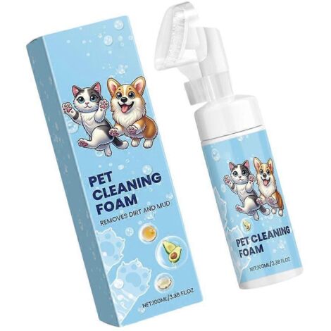 Nettoyant mousse pour pattes de chien et chat, 100 ml – nettoyage rapide après promenade, sans rinçage, doux et efficace. (1/4)