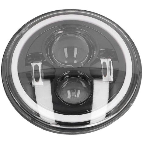 Phare Moto 7 Pouces 6000K LED Universel, Ultra Lumineux, Avant Robuste DC 9-30V, Feu de Route/Croisement Haute Puissance pour Motocyclette. (1/4)