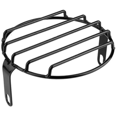 7.09 pouces grille noire rétro pour phare moto, couvercle masque rond, protection style vintage (190 caractères) (1/4)