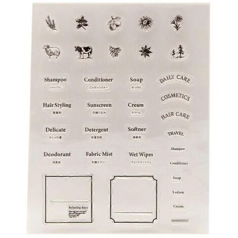 Timbre transparent pour décoration quotidienne, tampon clair avec mots d'usage courant, accessoire de bricolage et papeterie. (1/4)
