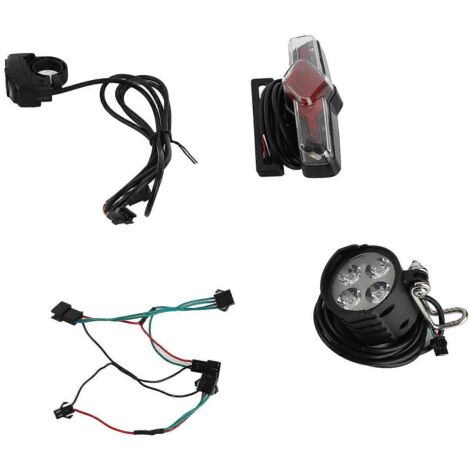 Kit lumière vélo IPX4 étanche, phare avant et feu arrière avec clignotants, idéal pour cyclisme nocturne, sécurité renforcée, éclairage LED puissant. (1/4)