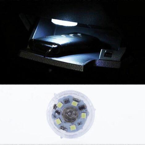 1 Paire de Lumières d'Ambiance Intérieure LED Tactiles pour Voiture, Décoratives Blanches, Éclairage Automobile (1/2)
