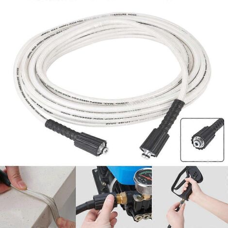 Buse de lavage haute pression M22 femelle à M22 femelle, rallonge de tuyau de nettoyage 8m, pour nettoyeur haute pression, puissance de jet puissante. (1/4)