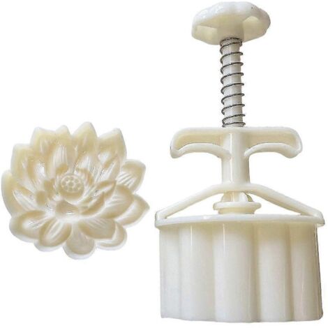 Moule artisanal pour mooncake 150g, tampon floral pour pâtisserie maison, DIY pâtisserie traditionnelle, empreinte à gâteau lunaire. (1/4)