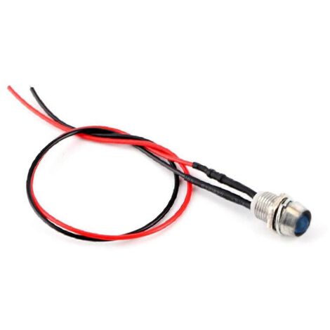 4 lampes témoins LED 12V 8mm bleues pour tableau de bord voiture, voyant indicateur van, panneau de signalisation auto, ampoules dash bleu. (1/4)