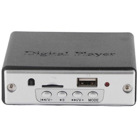 Amplificateur Audio Hi-Fi MP3 Décodeur avec Télécommande USB 2.0 Noir - Puissance Stéréo, Lecteur Audio, Haut-parleur, Compatible PC/Mobile, Son Haute Fidélité (1/4)
