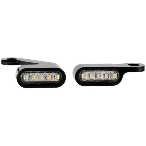 2PCS Feux de virage LED mini, clignotants moto en alliage d'aluminium résistant à la corrosion, ampoules de signalisation pour angles, éclairage supplémentaire pour motocyclette. (1/4)