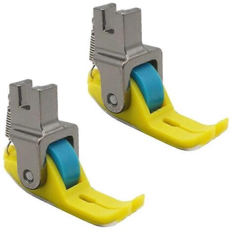 Machine à coudre pied presseur rouleau pour chemises rideaux, accessoire couture pratique, pied de biche roulant pour tissus fins et épais, outil professionnel. (1/4)