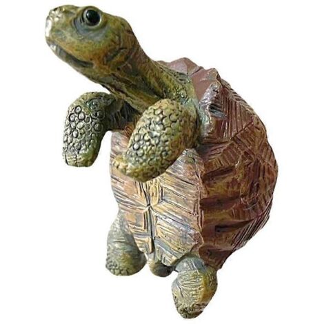 Résine Tortue Réaliste Ornement Suspendu pour Pots de Fleurs Décoration Paysage, Figurine Jardin Extérieur, Suspension Décorative Naturelle (1/4)