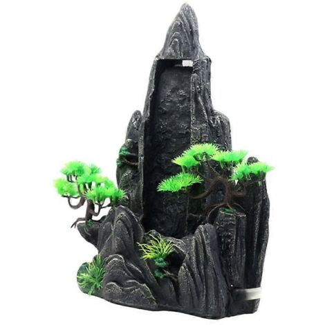 Résine Rocher Décoration Aquarium Paysage Cascade Bureau Décor Aquascape Ornement Poisson (1/4)