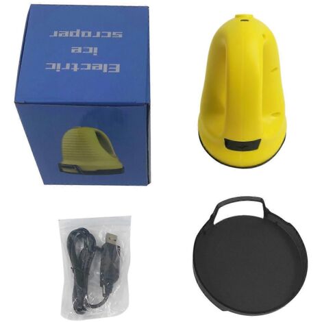 Découvrez ce grattoir à glace électrique pour voiture, outil de dégivrage et nettoyage de pare-brise, déneigeur automatique pour vitres de véhicule. (1/4)