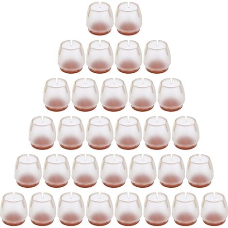 30 pièces de protège-sol en silicone pour pieds de chaise, embouts pour meubles à pied rond, adaptés aux pieds de banc de 12 mm de diamètre