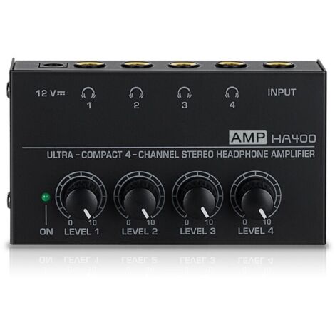 HA400 Préamplificateur casque 4 voies pour monitoring audio professionnel (1/4)