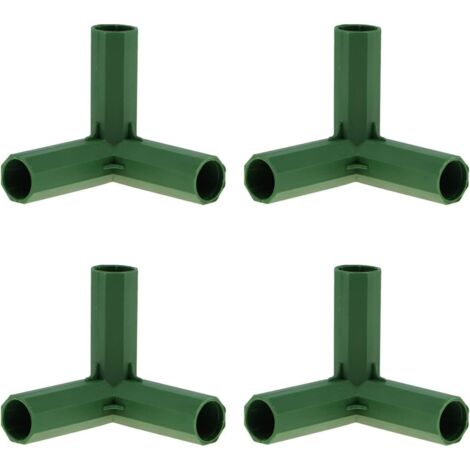 4-pièces raccords de serre 16 mm, joints de construction robustes, accessoires d'arrosage, structure pour plantes et fleurs, outil de jardinage (1/5)