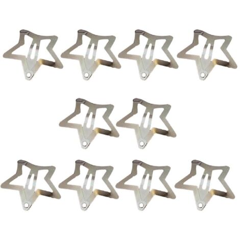 10 pièces épingles à cheveux étoilées argentées 4 cm, accessoires cheveux antidérapants pour femmes et filles, épingles métalliques décoratives (1/5)