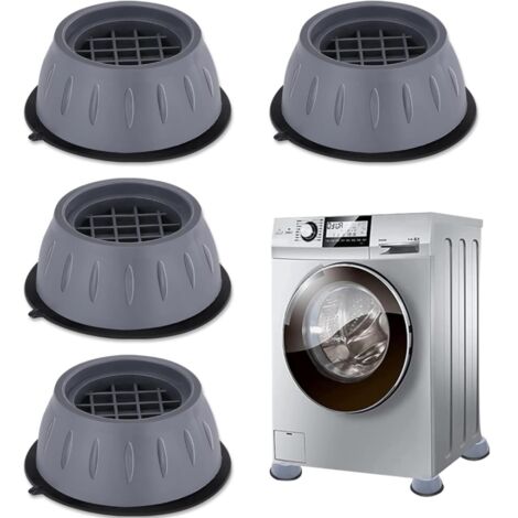 Tapis anti-vibration pour machine à laver, 4 pieds en caoutchouc insonorisants pour meubles, gris (1/5)